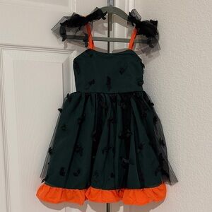 Girls Green Bat Costume Dress